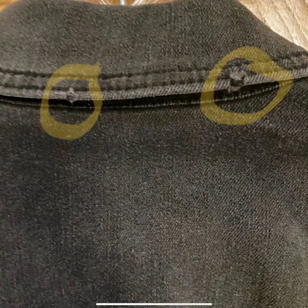 Black Distressed Washed Out Jean Jacket. - Picture 5 of 5